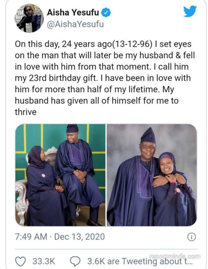 
Aisha Yesufu And Her Husband Celebrate 24th Wedding Anniversary 