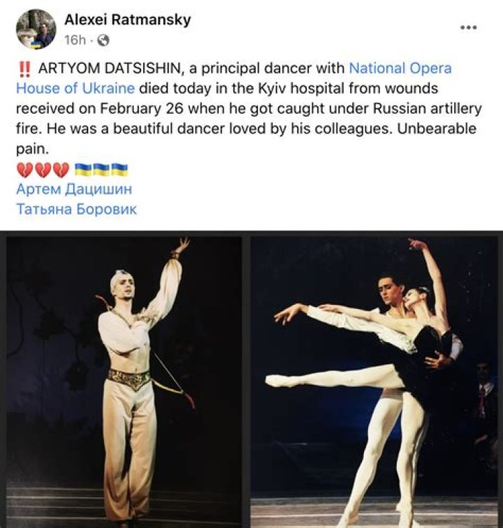 
Artyom Datsishin, Ballet Dancer Died From Shelling In Ukraine 