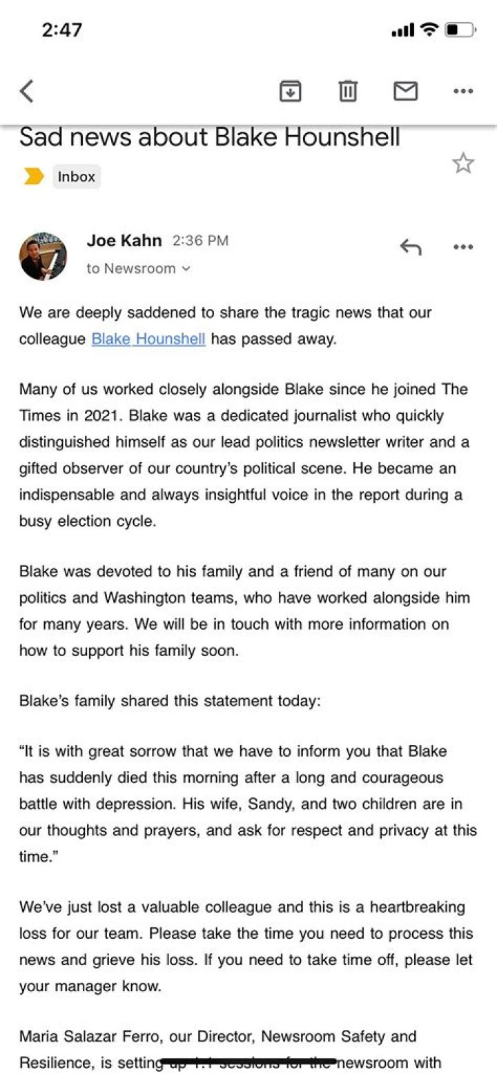 
Blake Hounshell Wife Who is Blake Hounshell Wife? 