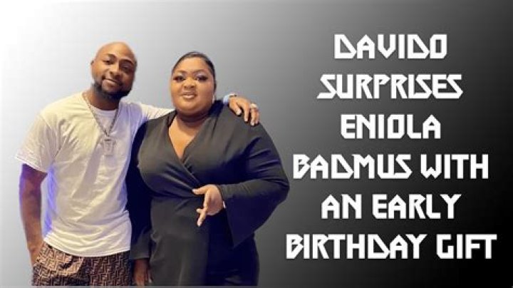
Davido Surprises Eniola Badmus With An Early Birthday Gift 