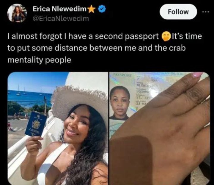 
Erica Nlewedim carpets troll who called her ‘beautiful without sex appeal’ 