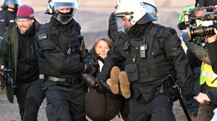 
German Police Arrest Greta Thunberg During Protests in the German Coal Village 