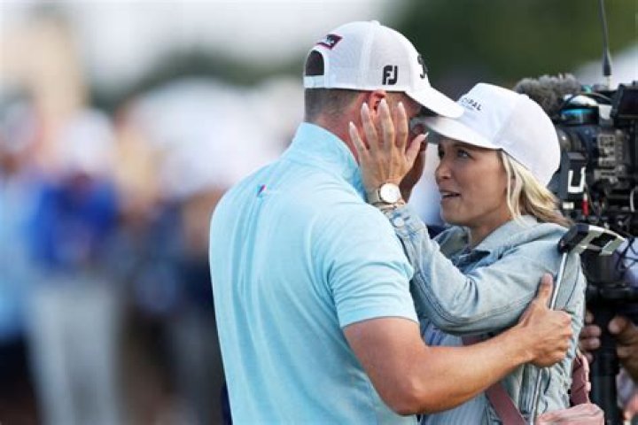 
Golfer John Huh Celebrates Ranking Second At Wyndham PGA With Wife Sook And Family 