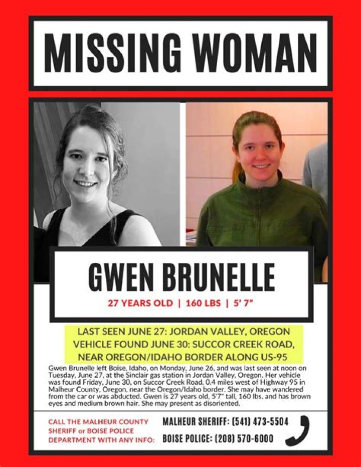 
Gwen Brunelle Missing: Last Seen In Jordan Valley, Oregon 