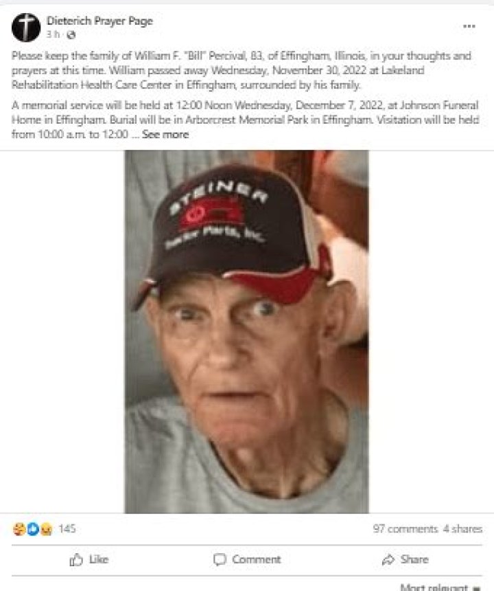 
How did William F. “Bill” Percival die? Cause of Death Explained 