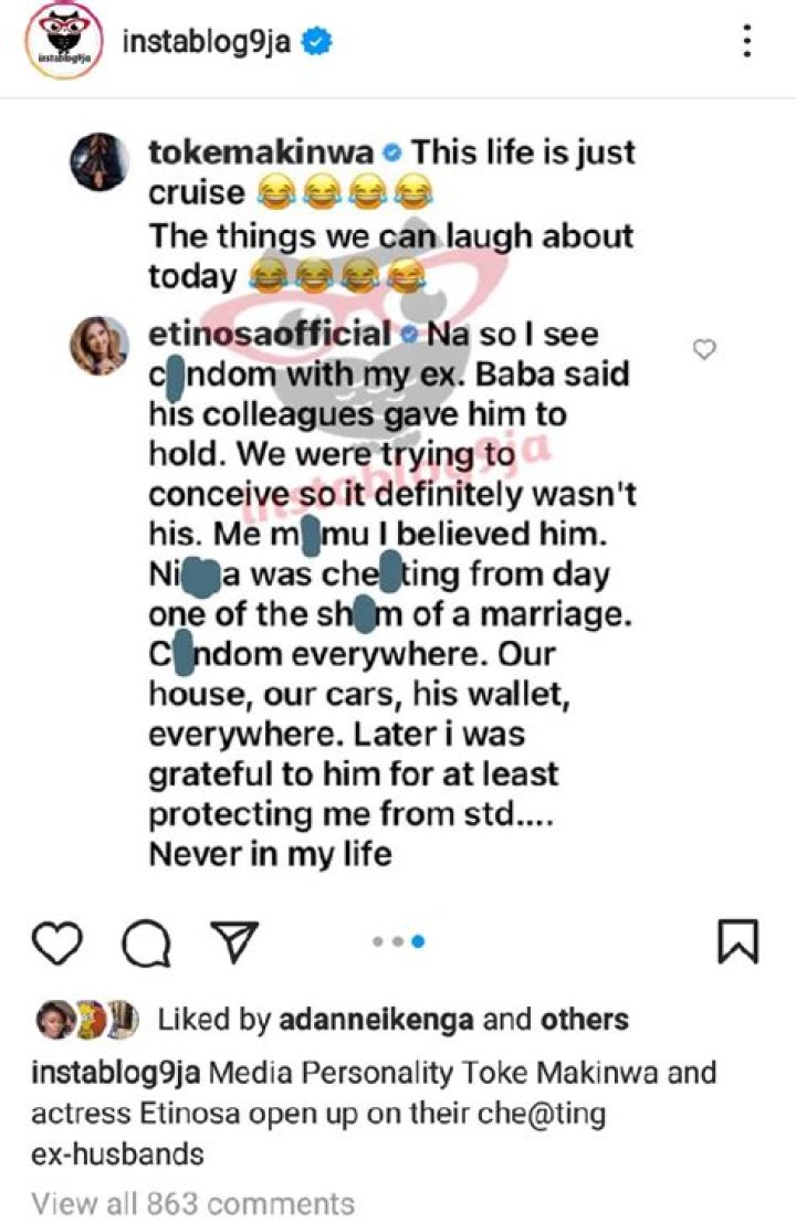 
I Caught My Ex-husband With Rubbers But He Told Me That His Colleagues Gave Him To Keep – Etinosa 