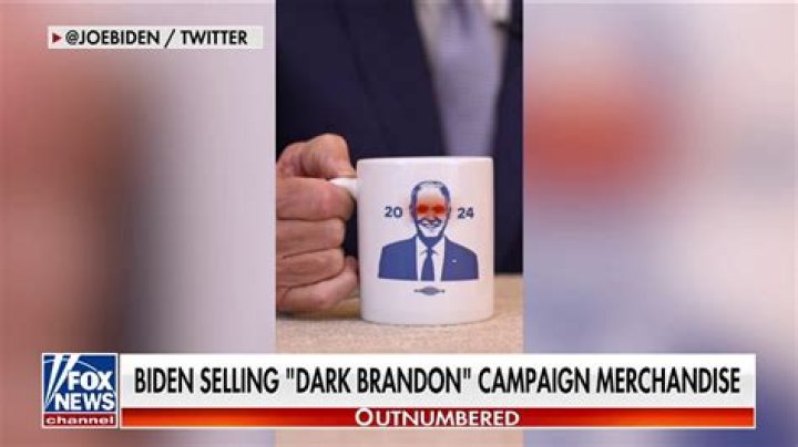 
Joe Biden 2024 campaign store selling Dark Brandon shirts with laser eyes 