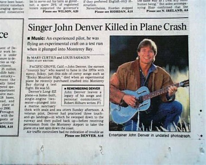 John Denver Cause of Death, How did John Denver Die?