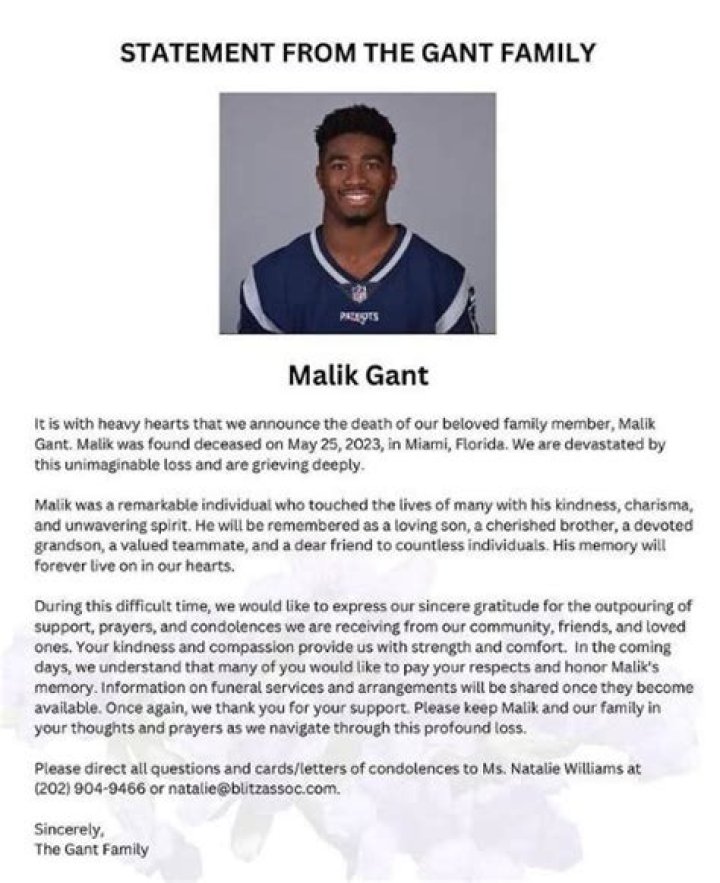 Malik Gant: Cause of death, net worth, age, relationship, career, family and more