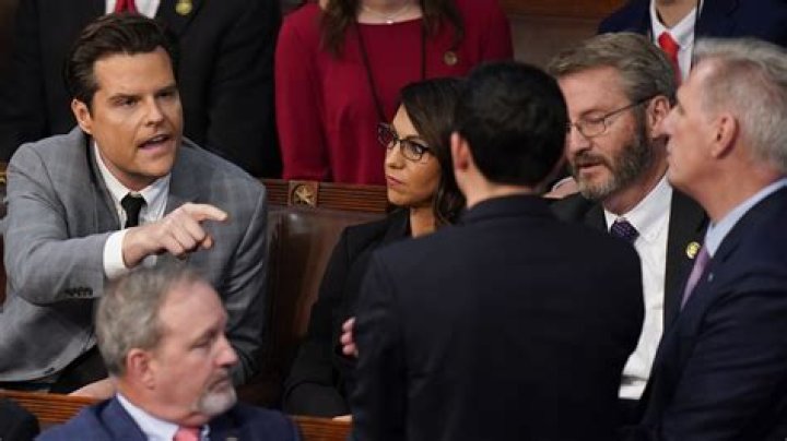 
Mike Rogers Rushes at Matt Gaetz During House Speaker Voting, Others Intervene 