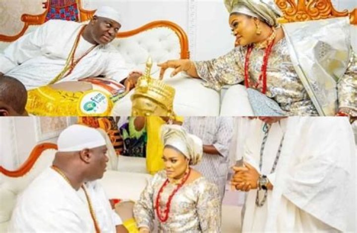 
Ooni’s New Wife, Mariam Ogunwusi, Declares Love For Him As She Makes Her First Official Post 