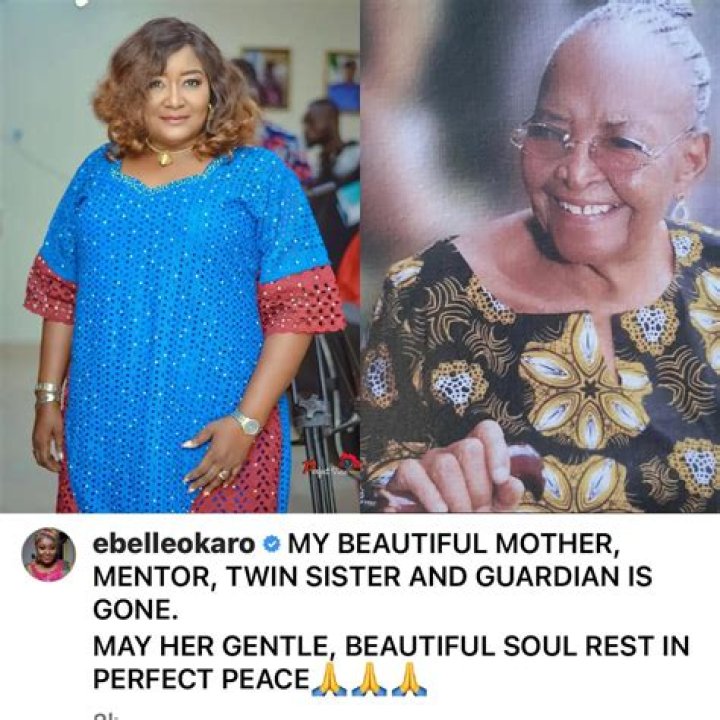 
Reactions As Actress Ebelle Okaro Announces Her Late Mother’s Funeral Arrangement 
