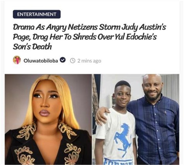 
Reactions from some netizens after Judy Austin bragged about her beauty 