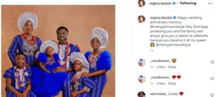 
Regina Daniels, Destiny Etiko join Mercy Johnson to celebrate her 11th wedding anniversary 