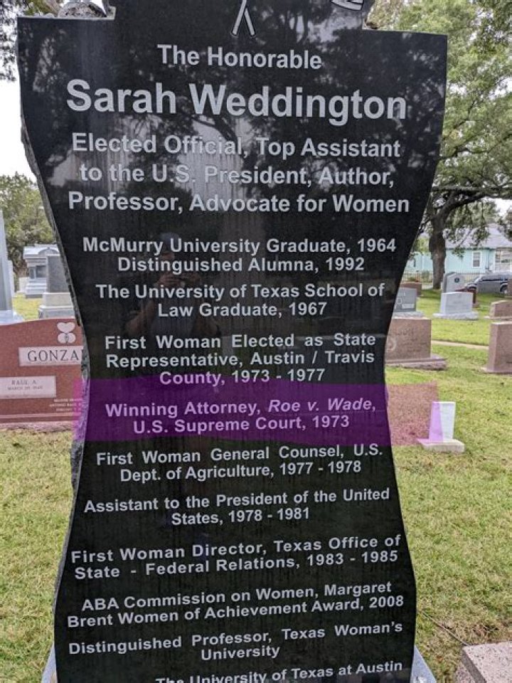 
Sarah Weddington Cause of Death, How did Sarah Weddington Die? 