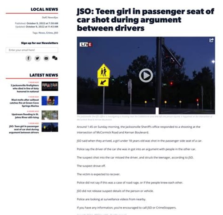 
Teen shot on McCormick Road and Kernan Boulevard 