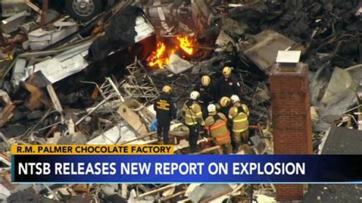 What caused RM Palmer chocolate factory explosion in West Reading, Pennsylvania