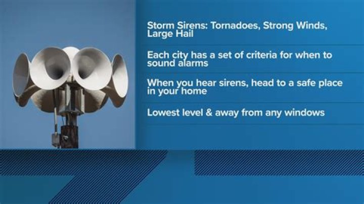
What do tornado sirens mean? 